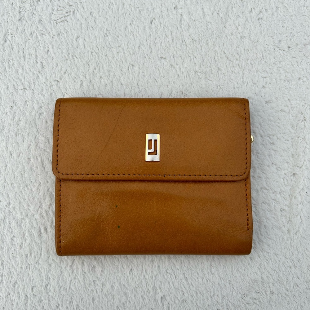 Vintage Jeffries Leather Trifold Wallet Cognac